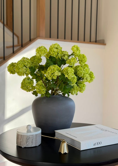 SAVE - Faux Flowers Snowball Flower Stem in Green - 43.5"