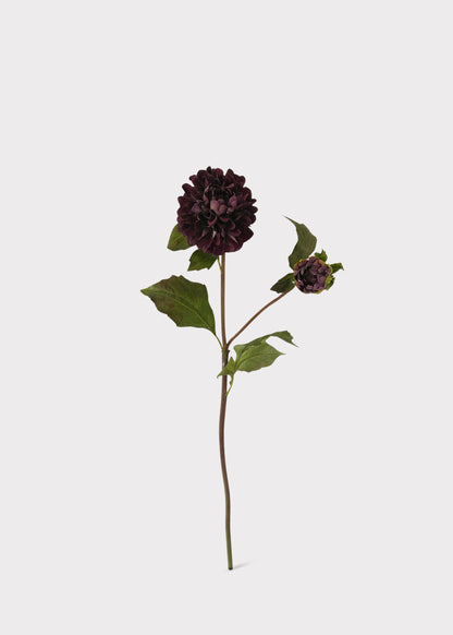 Artificial Dahlia Flower in Burgundy - 20"