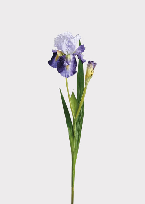 Artificial Iris Flower in Purple and Lavender - 37"