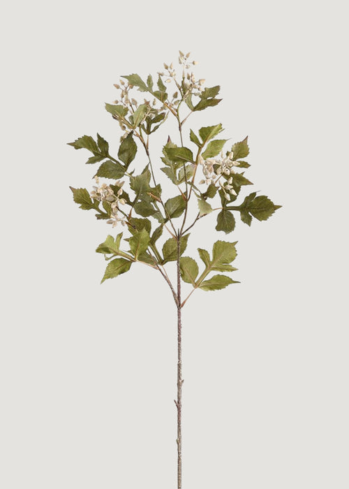 Fake Seeded Ash Leaf Branch in Cream Green - 33"