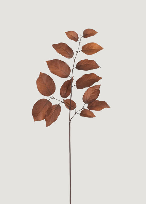 Artificial Salal Leaf Branch in Autumn Brown - 29"