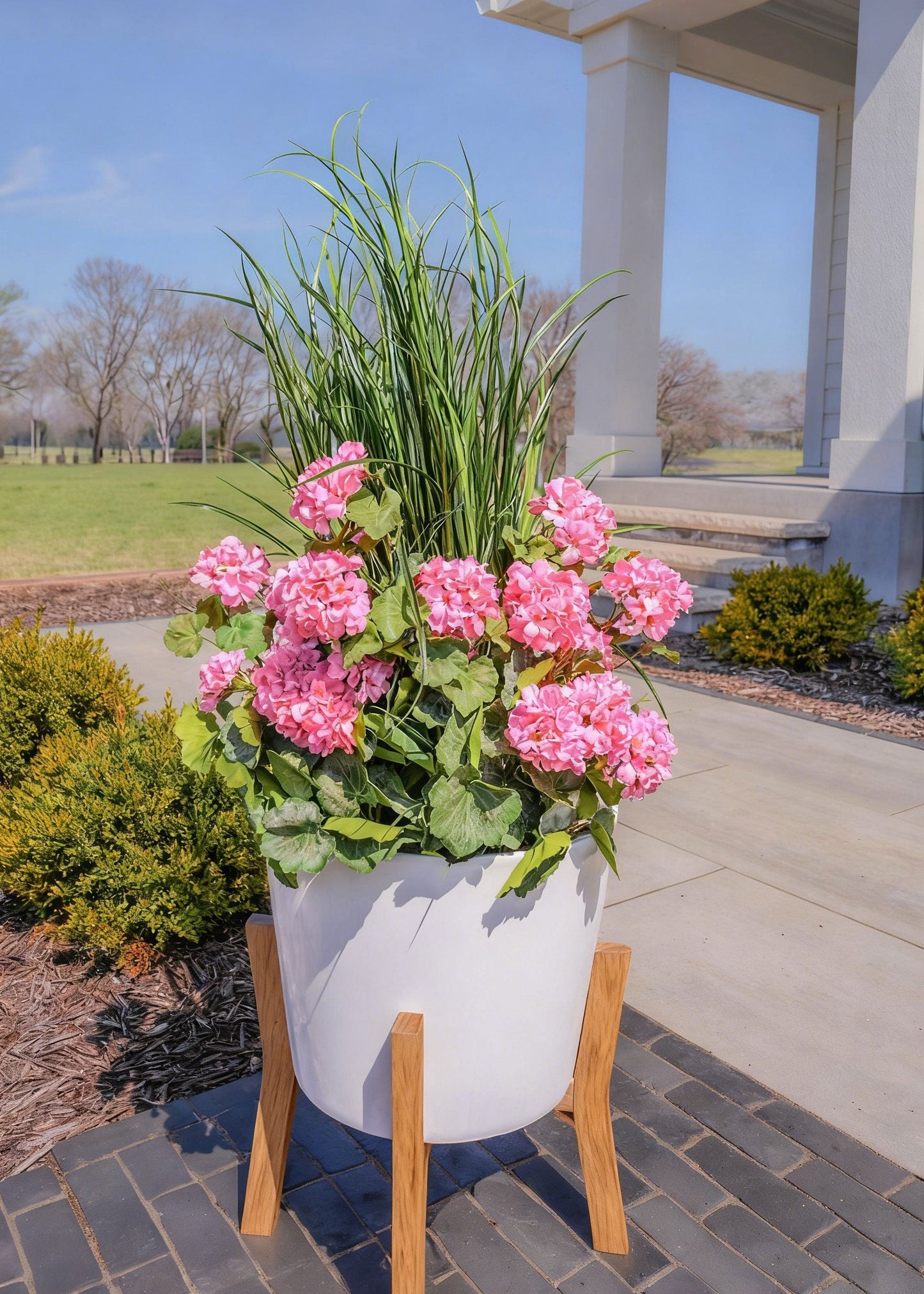 UV Treated Fake Plants Indoor/Outdoor Tall Grass Bush - 36"
