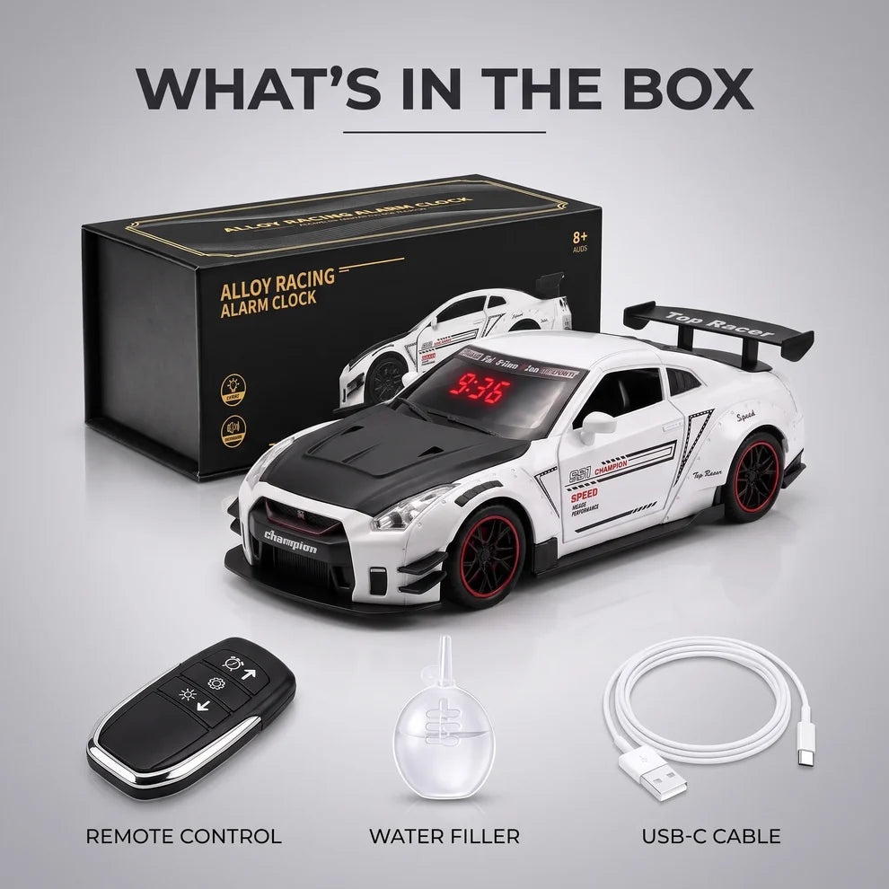 GOIFVORO GT-R Alarm Clock with Remote Control & Mist Effect