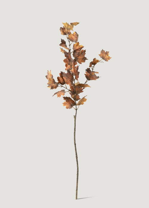 Nutmeg Brown Artificial Tall Maple Leaf Fall Branch - 47"