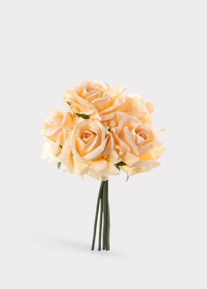 Real Touch Rose Flower Bundle in Soft Apricot - 11.75"
