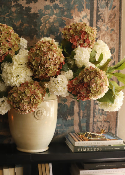 Mauve Green Artificial Hydrangea Flower - 34"