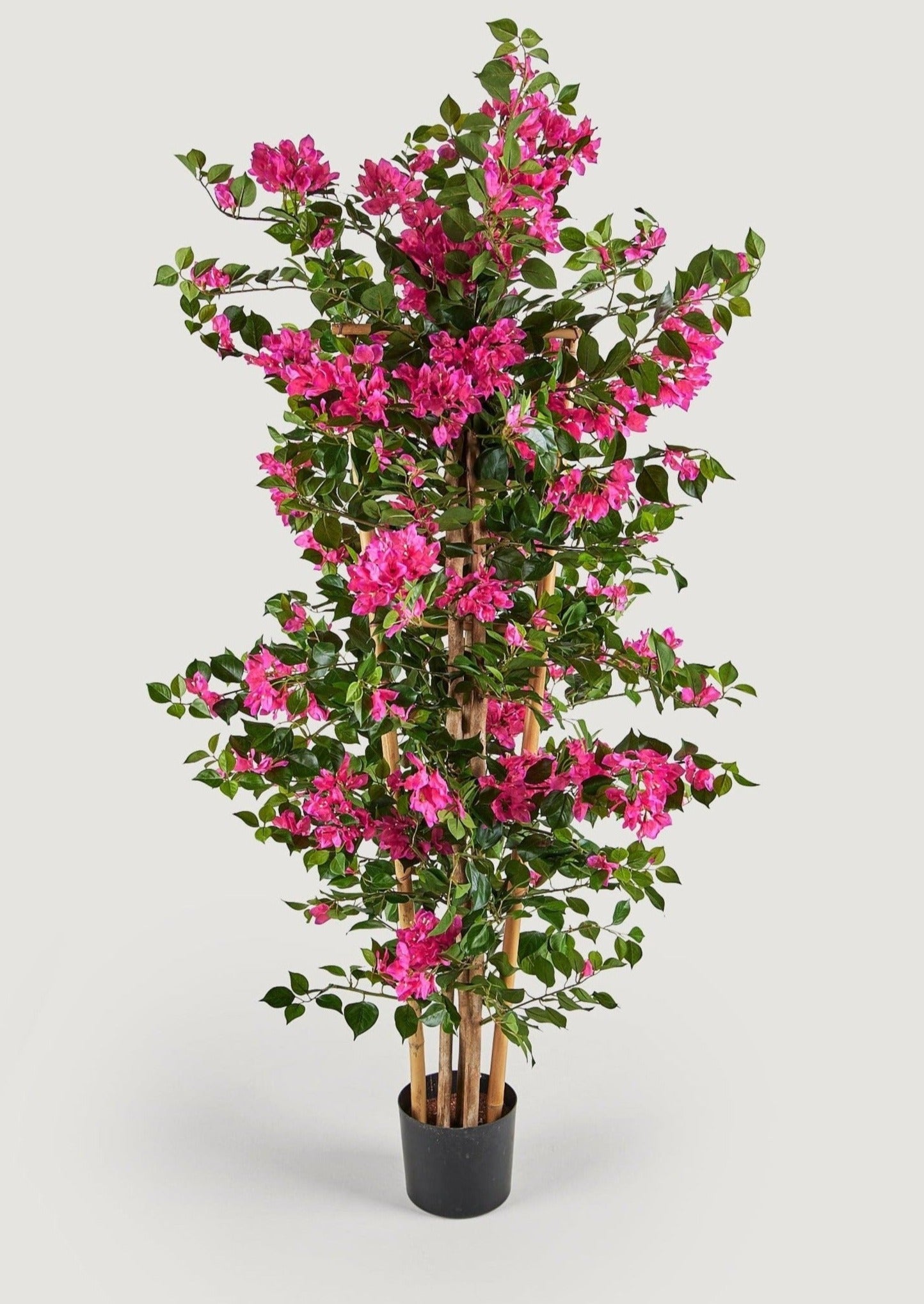 Pack of 2 - Indoor/Covered Outdoor Porch Faux Potted Bougainvillea Trellis - 55"