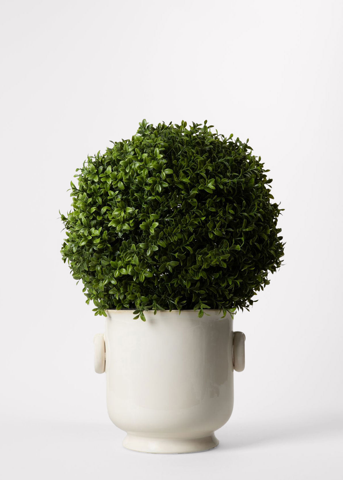 UV Treated Outdoor Boxwood Topiary Fake Plant in Pot - 22"