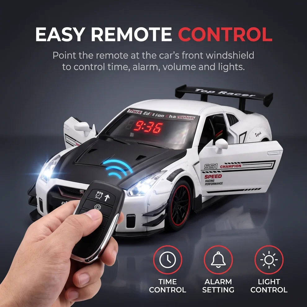 GOIFVORO GT-R Alarm Clock with Remote Control & Mist Effect