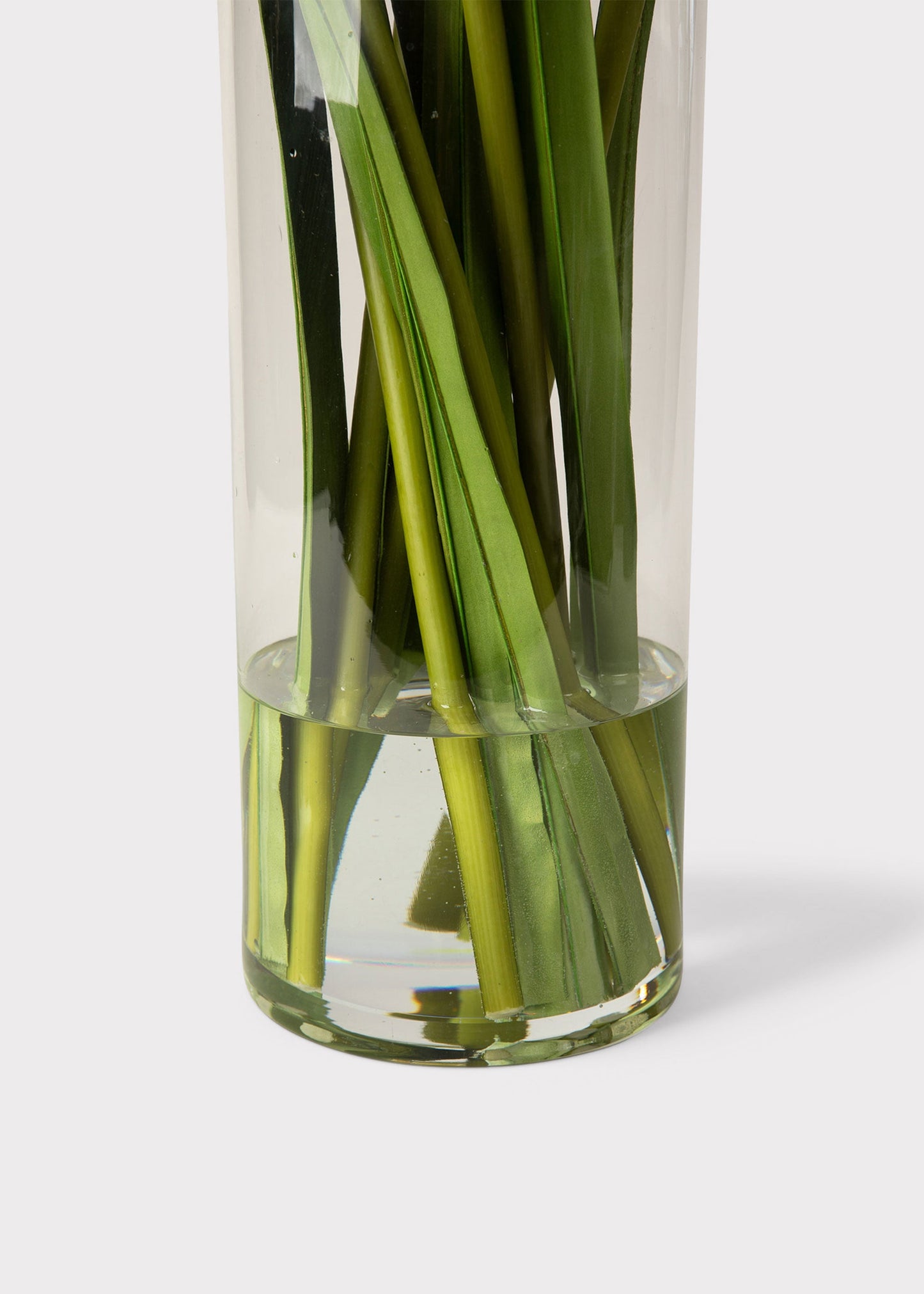 SALE - Blue Faux Agapanthus Flower Arrangement in Glass Vase - 31"