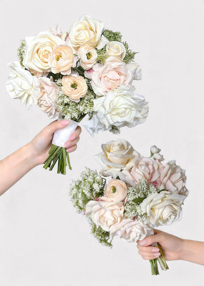Soft Pink Real Touch Fake Juliet English Rose - 22"