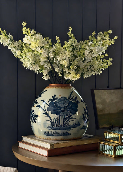 Cream Artificial Blooming Lilac Branch - 30"
