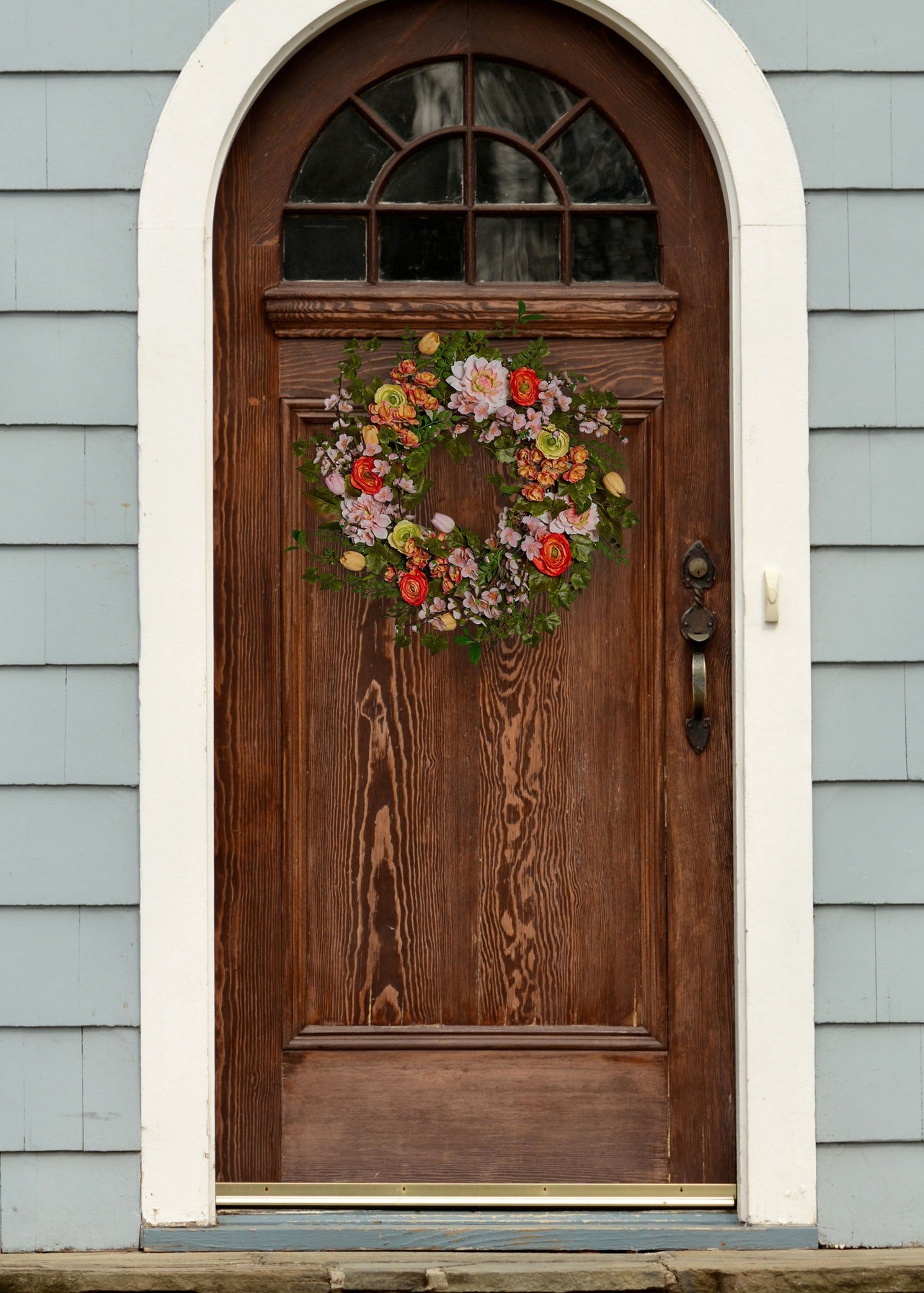 Fake Flower Garden Wreath - 24"
