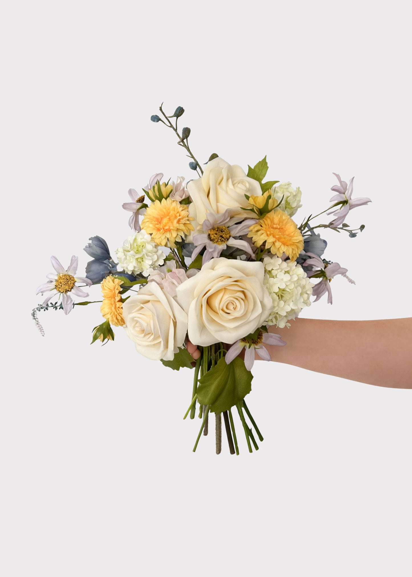 Fake Wildflower Daisy Spray in Pale Lavender - 22.5"